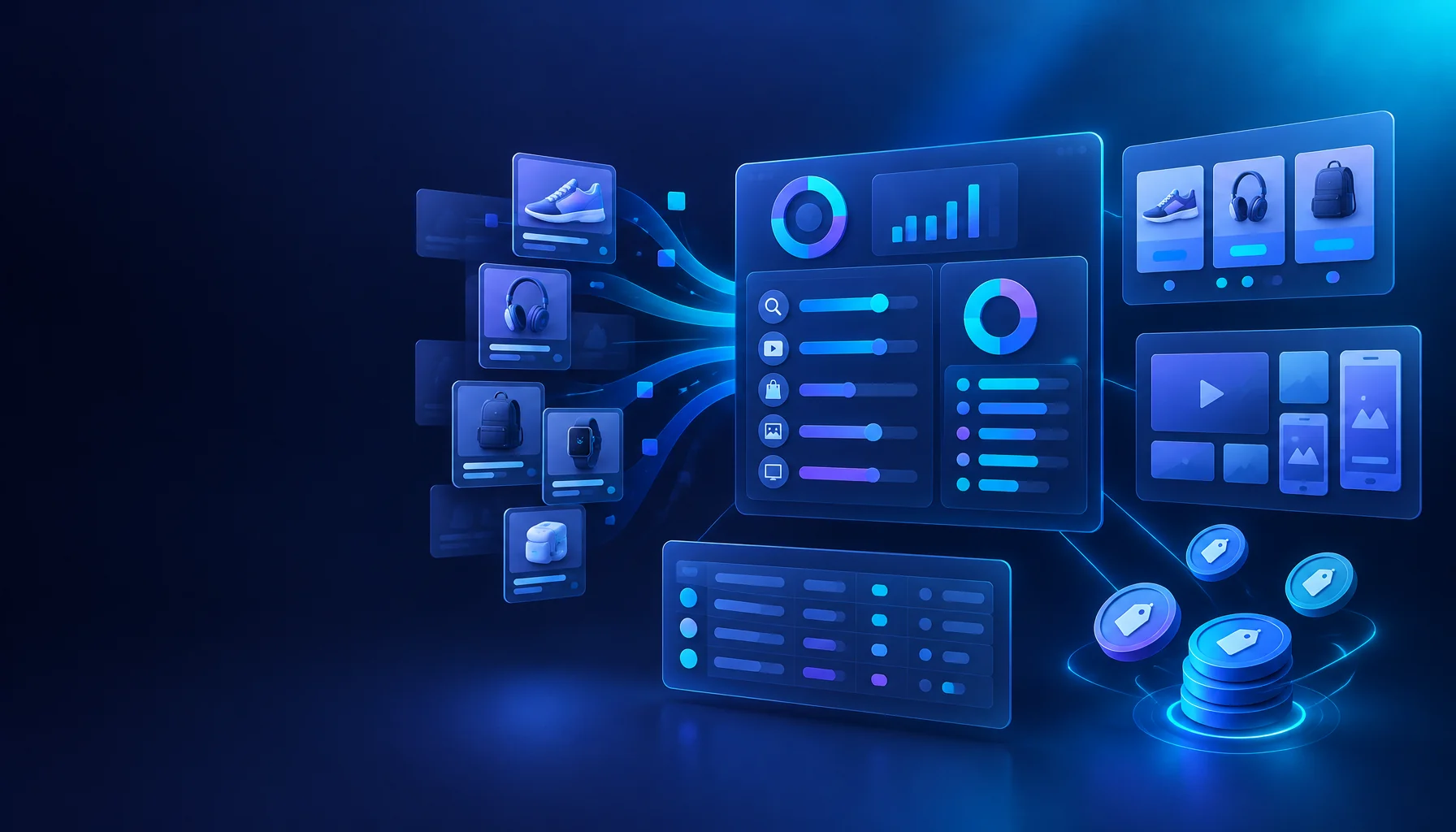 Performance Max con tarjetas de producto y flujos de presupuesto por canal