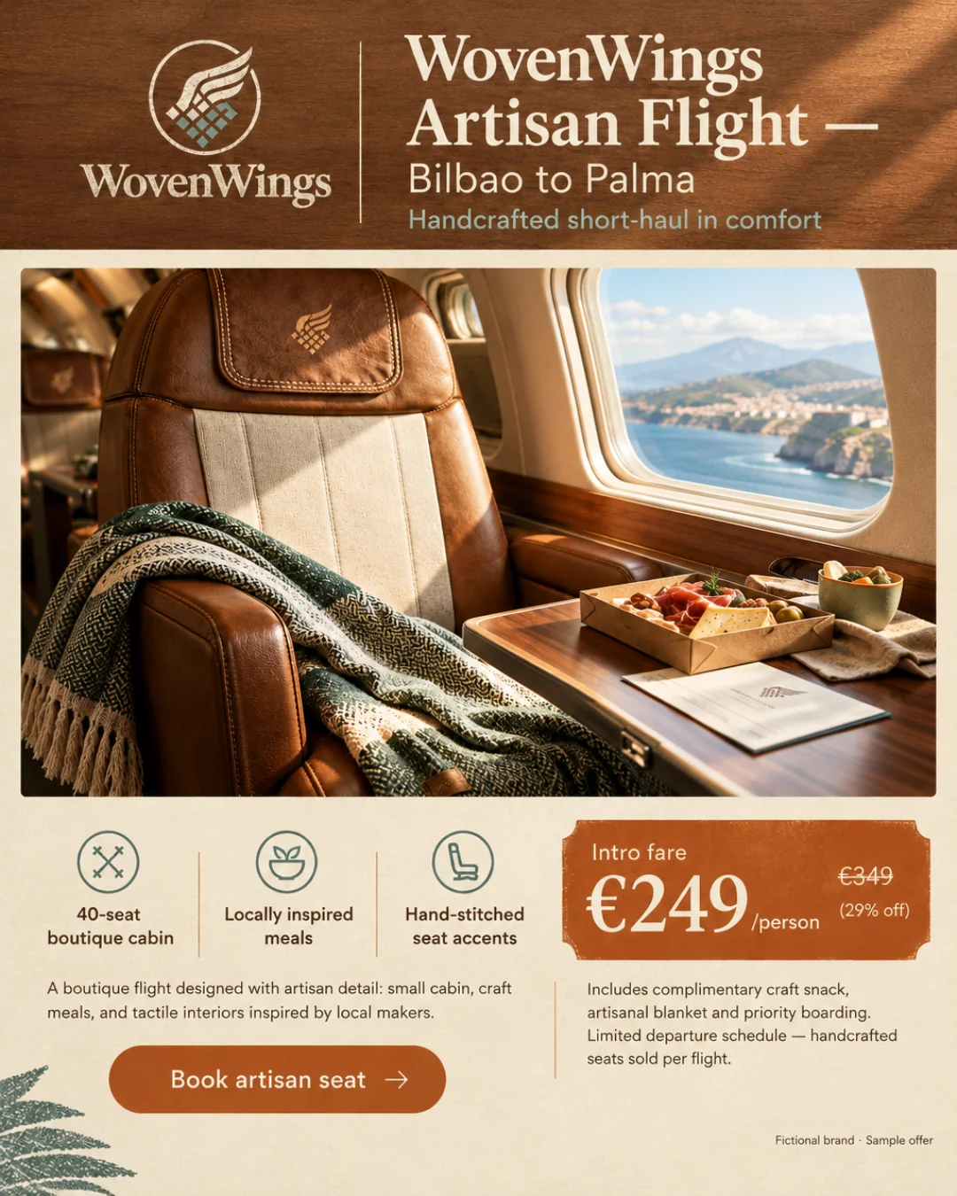 WovenWings Vuelo artesanal — Bilbao a Palma · 4:5