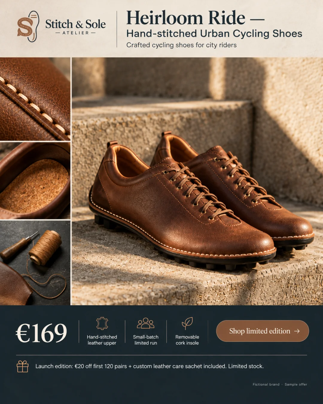Heirloom Ride — Zapatillas urbanas cosidas a mano · 4:5