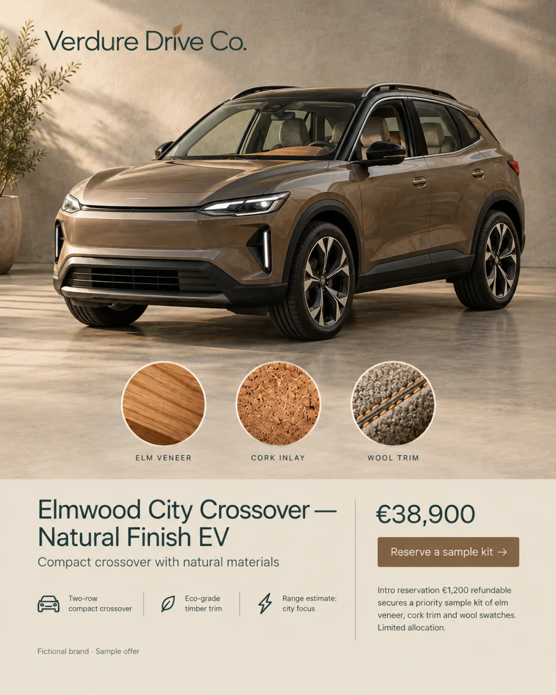 Elmwood Crossover Urbano — Acabado Natural · 4:5