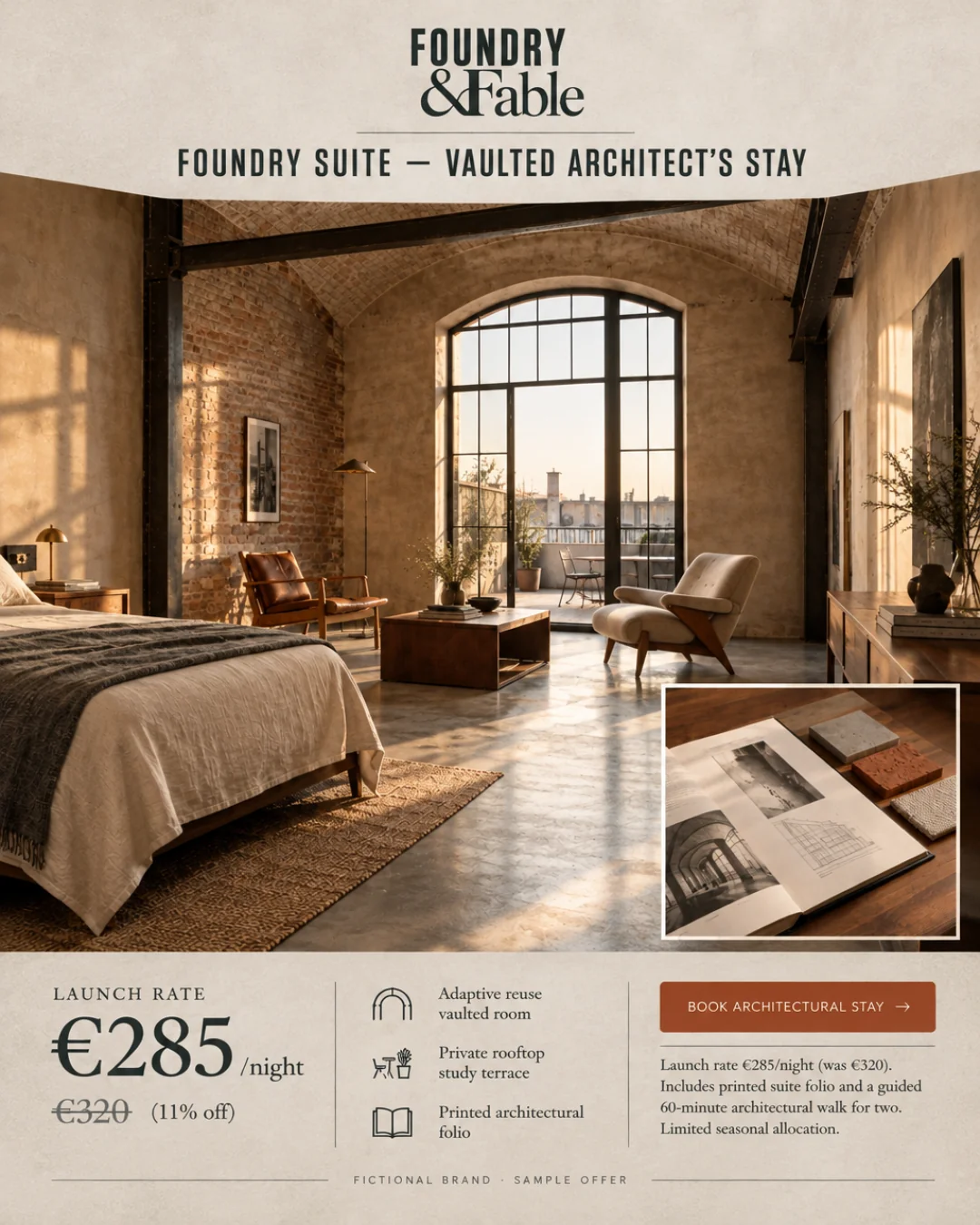 Suite Foundry — Estancia de Arquitecto · 4:5