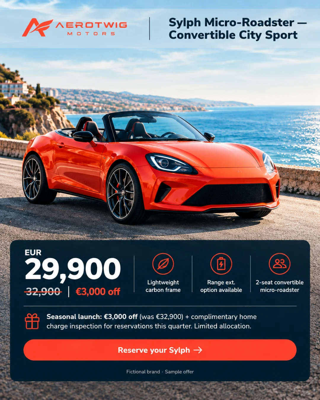 Sylph Micro‑Roadster — Convertible urbano · 4:5