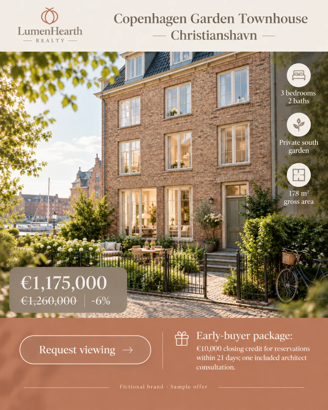 Casa Jardín en Christianshavn — Dúplex de Copenhague · 4:5