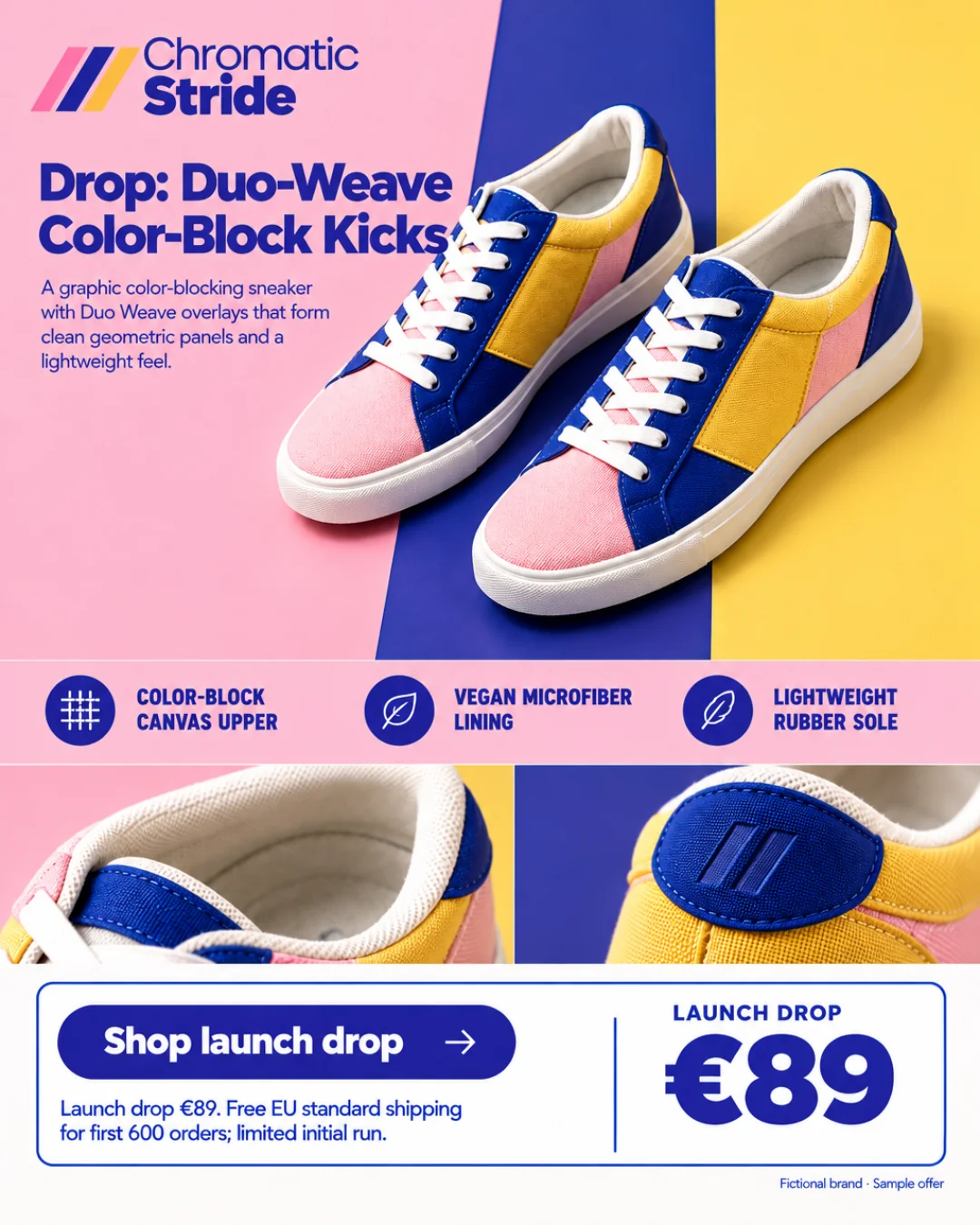 Zapatillas Canvas Color‑Block — Duo Weave · 4:5