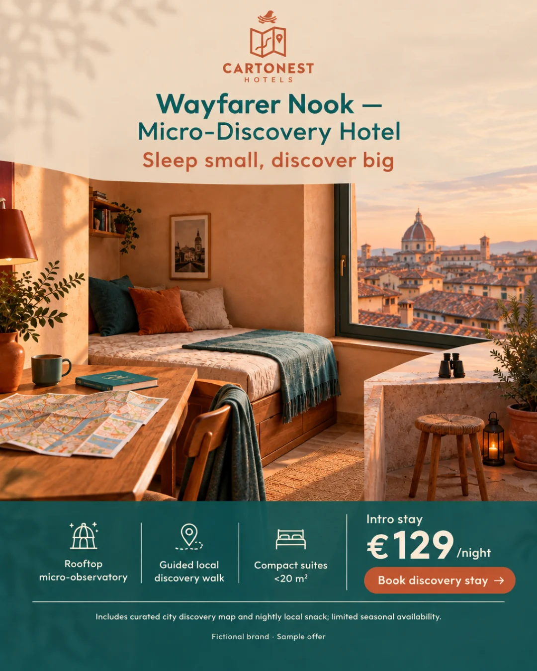 Wayfarer Nook — Microhotel de Descubrimiento · 4:5