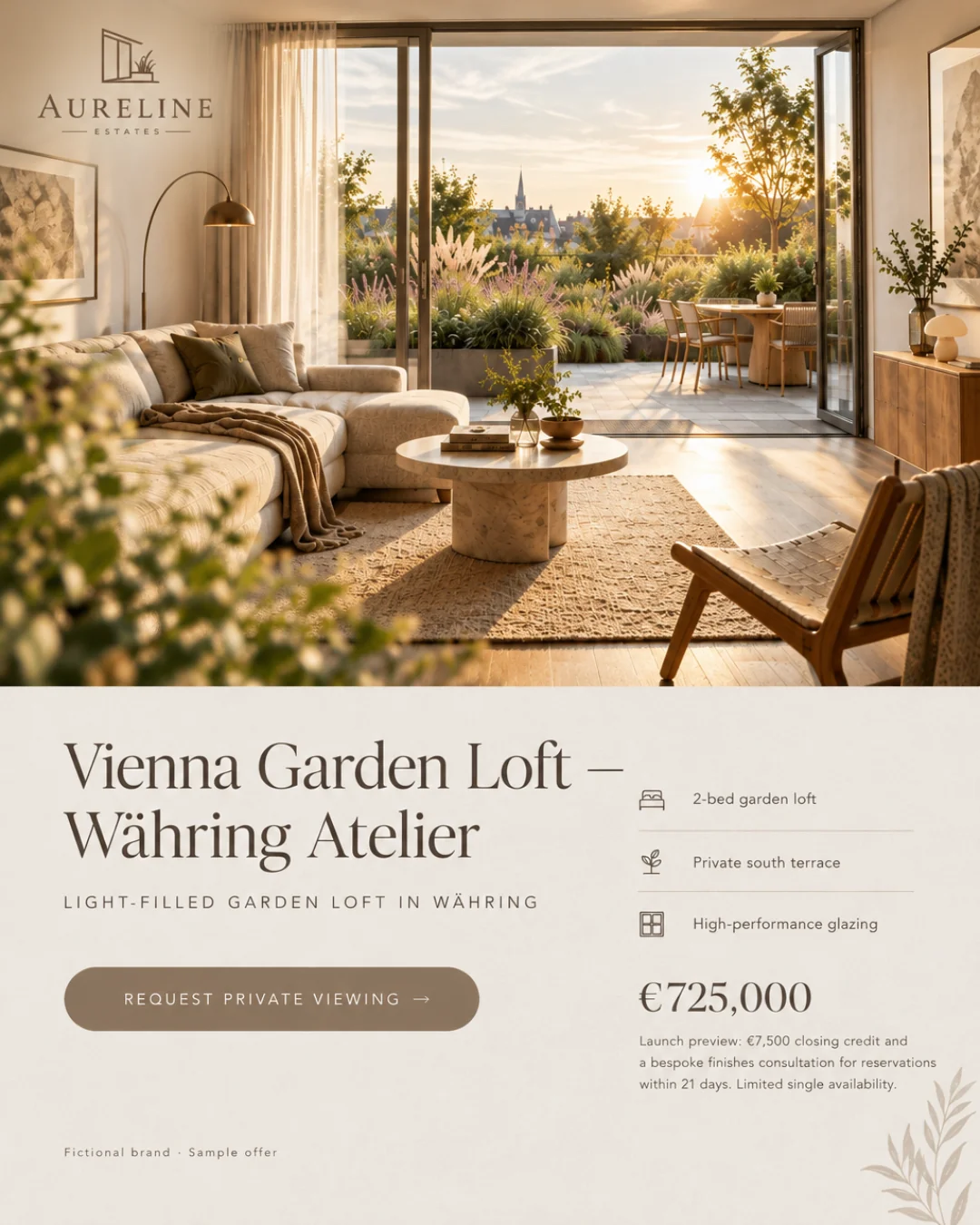 Ático Jardín de Viena — Taller Währing · 4:5