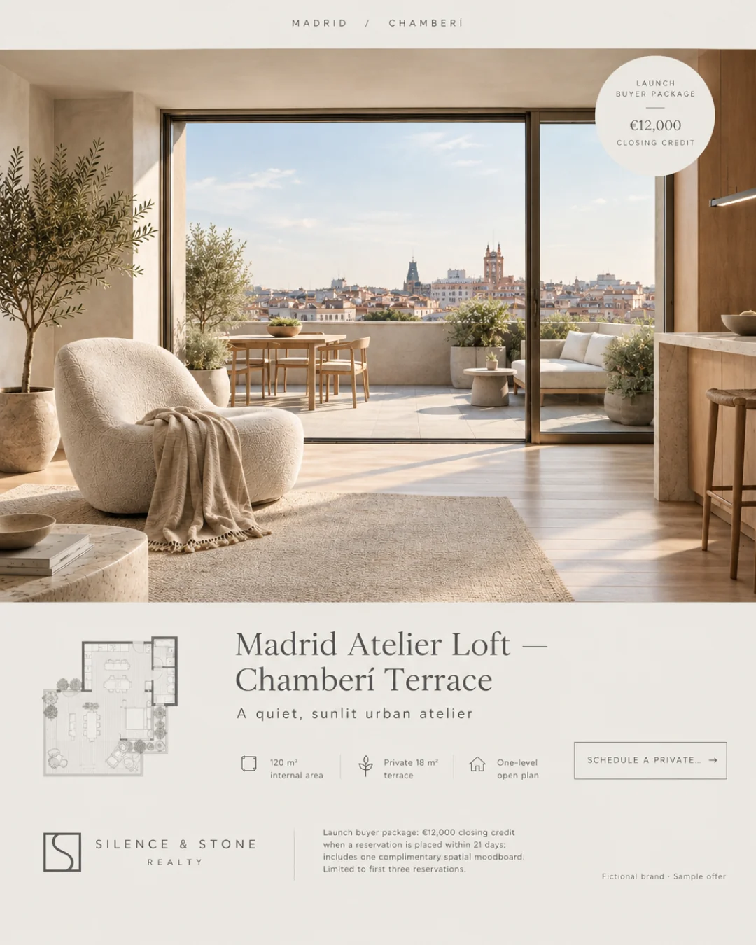 Ático Taller Madrid — Terraza Chamberí · 4:5