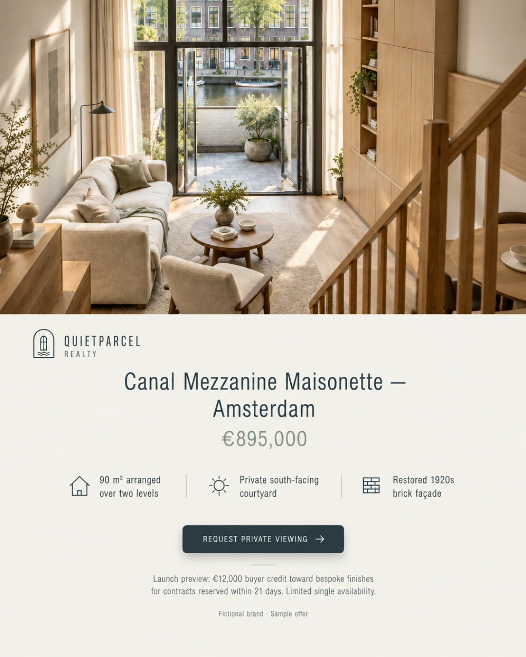 Maisonette en Mezzanine junto al Canal — Ámsterdam · 4:5