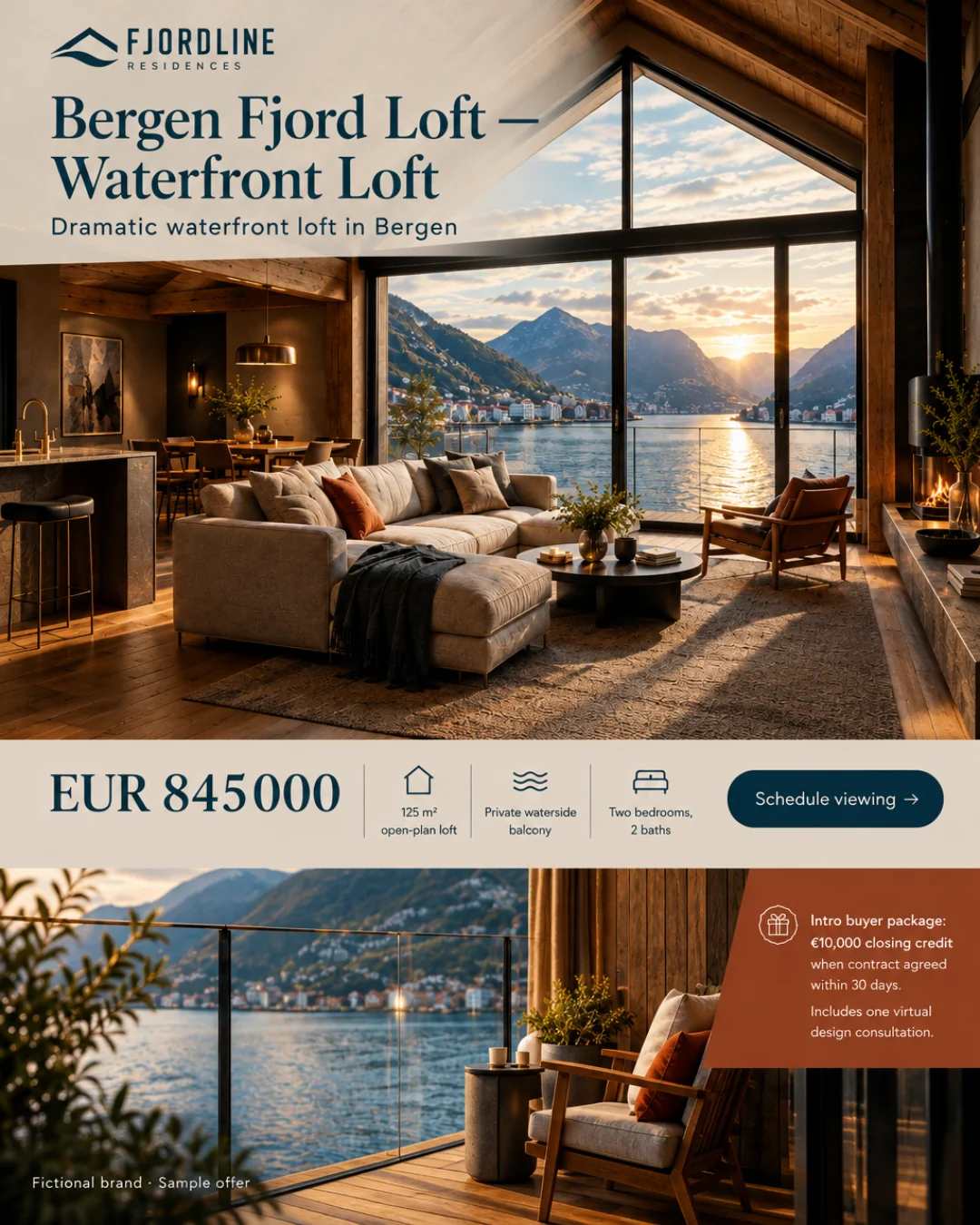 Loft Frente al Fiordo — Bergen · 4:5