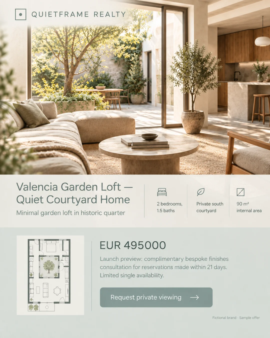 Loft Jardín Valencia — Hogar de Patio Tranquilo · 4:5