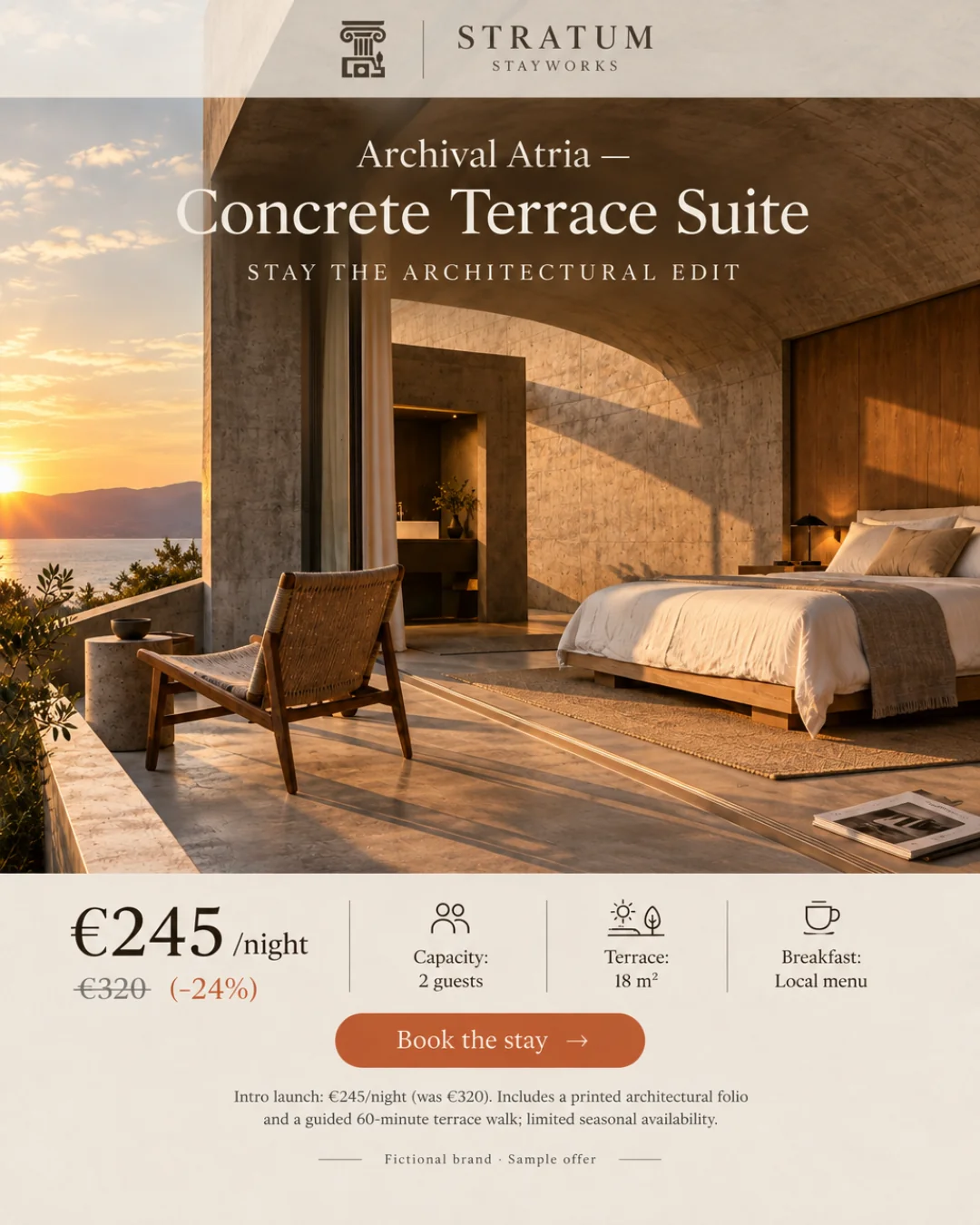 Atrios Archivados — Suite Terraza de Hormigón · 4:5
