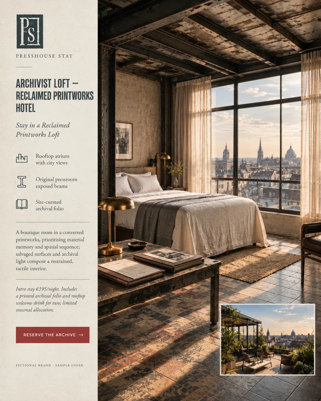 Loft Archivista — Hotel en imprenta recuperada · 4:5