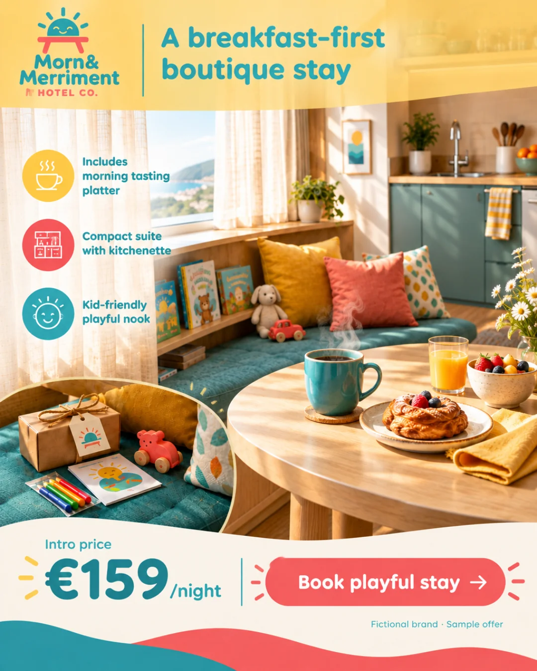 Sunrise Breakfast Nook — Suite Acogedora de Juego · 4:5