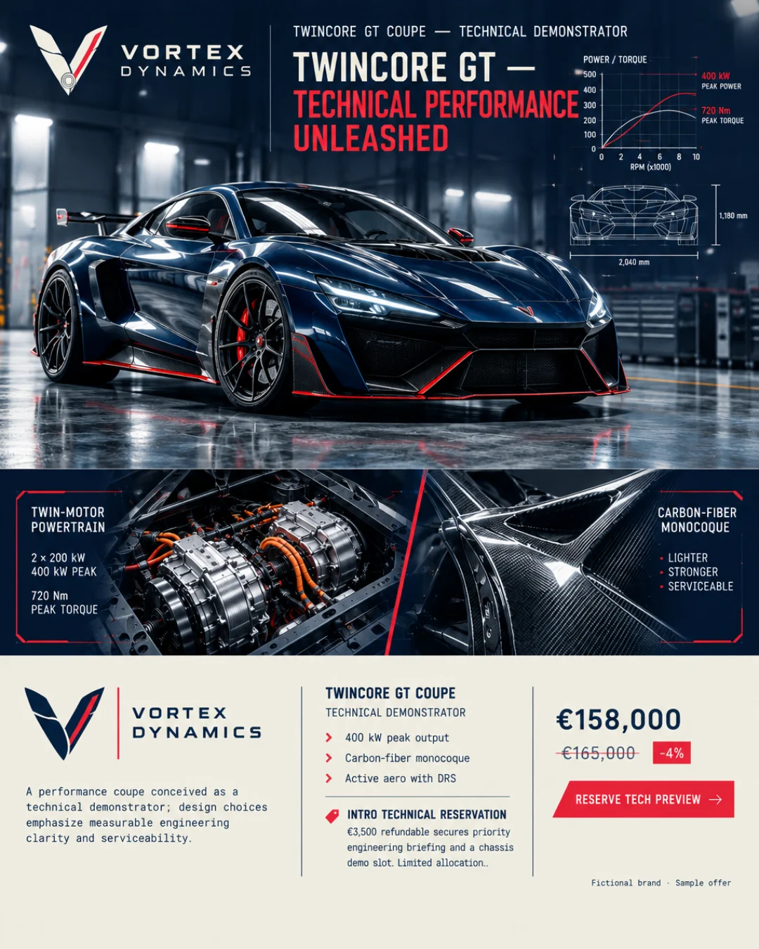 TwinCore GT Coupé — Demostrador Técnico · 4:5